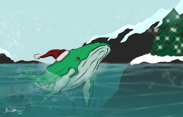 Weihnachtsmotiv 2019: Der Grüne Wal